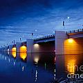 Claude Allouez Bridge At Nightfall